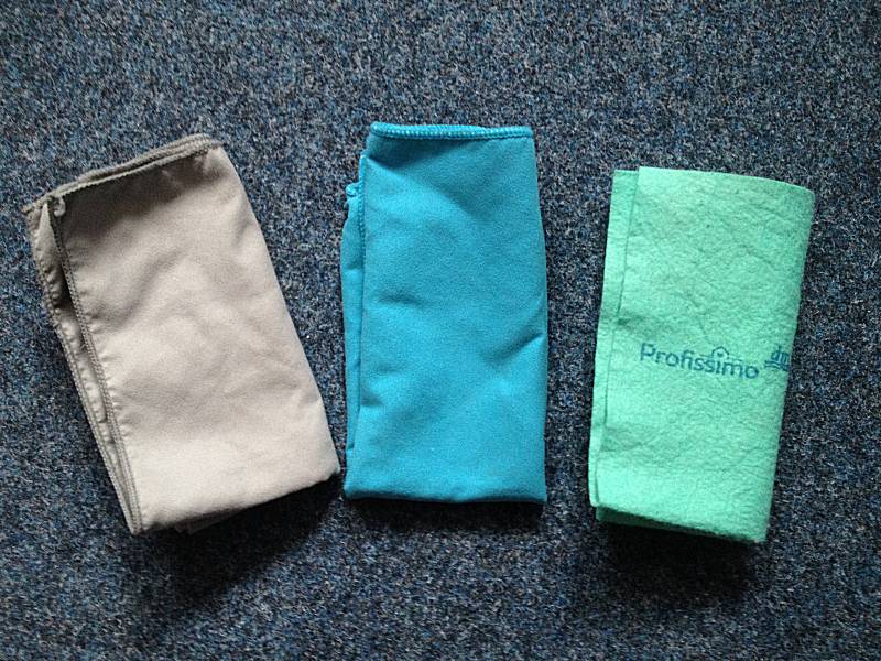 Drei Wege, ein Handtuch dabei zu haben.